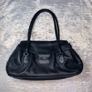 Cole Haan Avalon FO4 Black Leather Shoulder Bag / Satchel early 2000’s